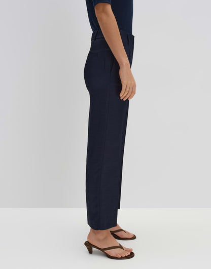 City Pants "CISILIA CLASSIC" aus leicht schimmernden Viskose-Leinen Mix von SOMEDAY