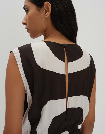 CETURAL Verkürzter Jumpsuit mit abstraktem Print von SOMEDAY