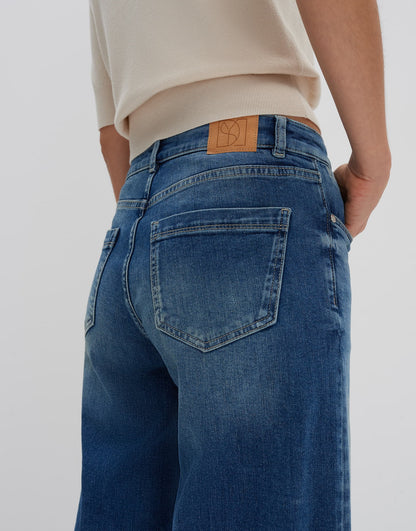 Extra Wide Leg Jeans "CELLMA PALAZZO" Mid Rise aus BCI Cotton Mix von SOMEDAY