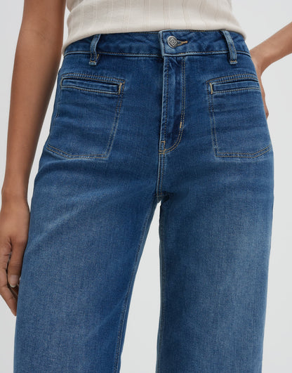 CARIE FRENCH Flared Jeans aus BCI Cotton Mix Mid Rise von SOMEDAY