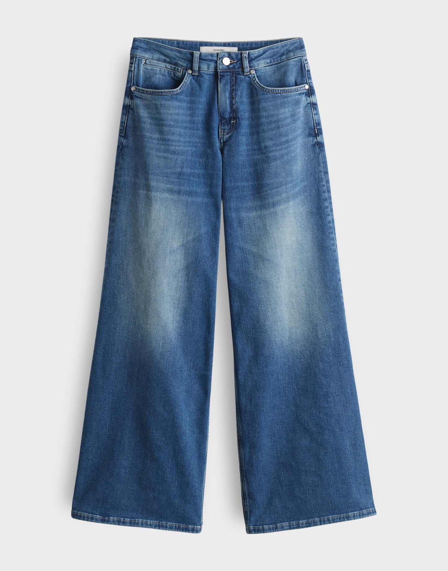 Extra Wide Leg Jeans "CELLMA PALAZZO" Mid Rise aus BCI Cotton Mix von SOMEDAY