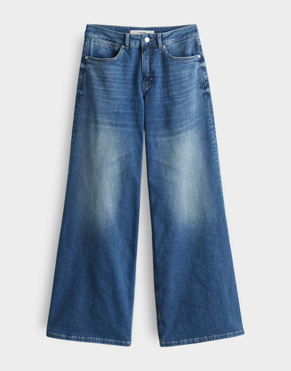 Extra Wide Leg Jeans "CELLMA PALAZZO" Mid Rise aus BCI Cotton Mix von SOMEDAY