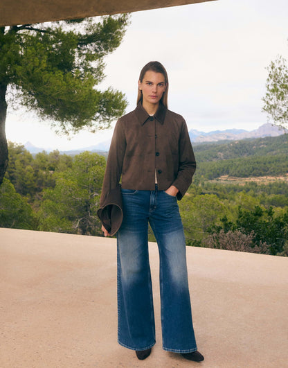 Extra Wide Leg Jeans "CELLMA PALAZZO" Mid Rise aus BCI Cotton Mix von SOMEDAY