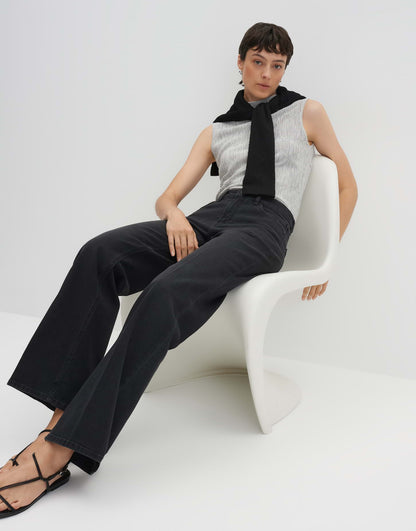 CARIE ICONIC Long Flared Jeans aus nachhaltigem Baumwoll Mix Mid Rise von SOMEDAY